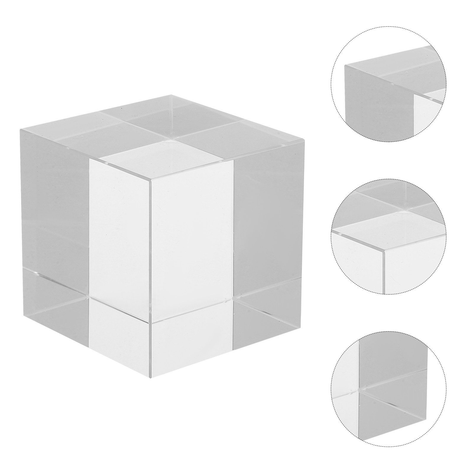 Book Weight Glass - 正方形クリスタルペーパーウェイト 透明な重いガラス製ペーパーウェイト 装飾用 オフィスデスクトップ 学習 仕事