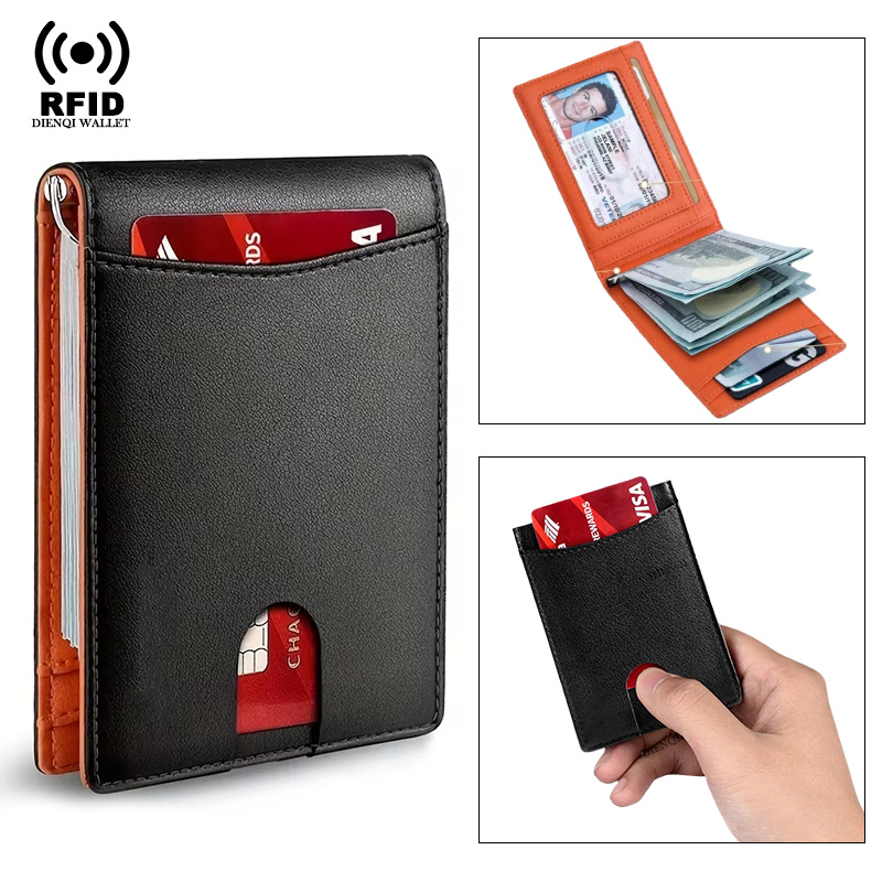 Index Card Holder - 名刺ホルダー クレジットカードホルダー レザー 超薄型 スマートウォレット メンズ