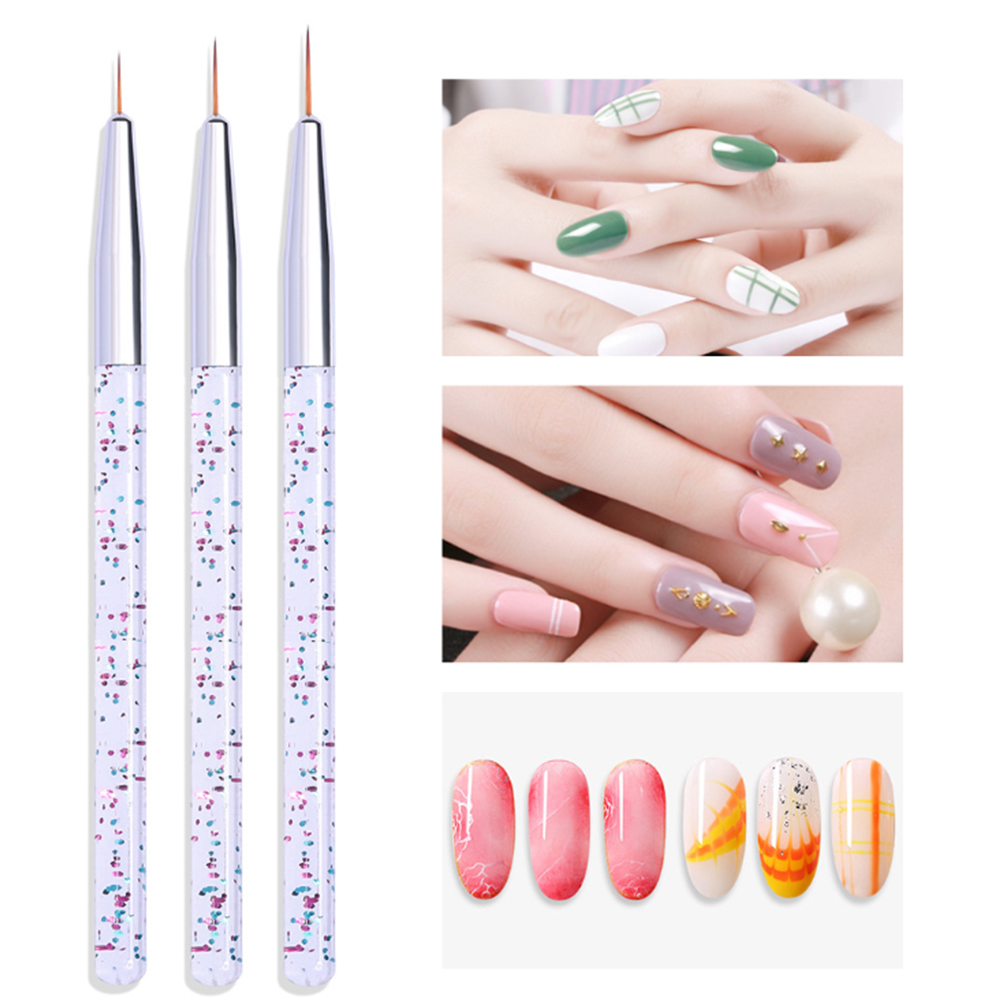 Correction Pen Fine - LINMANDA 3本セット ネイルアートペンセット 細い先端のネイルアートペン ネイルデザインペン 家庭用の詳細なデザイン作成に最適