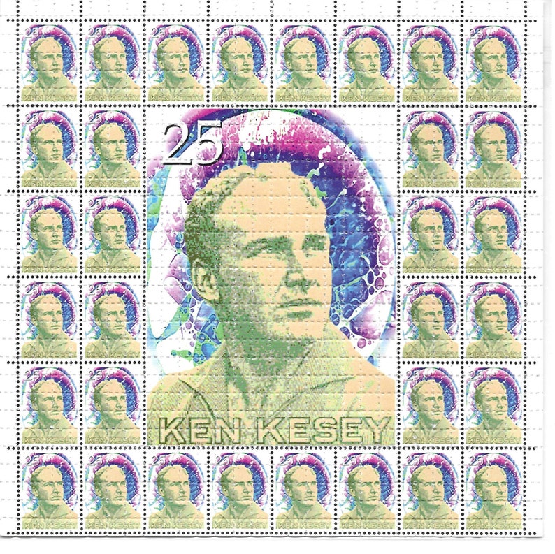 Ink Blotter Paper - Kesey スタンプサイケデリック LSD 酸フリー blotter アートプリントトリッピーミシン目紙絵画壁絵家の装飾ポスター