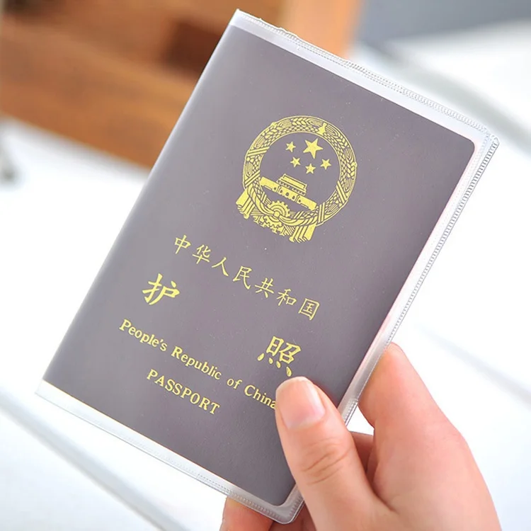 Index Card Holder - 3 個新しいパスポート保護カバー透明つや消し PVC 防水ケース ID カードホルダーユニバーサルビジネスクレジットカード財布