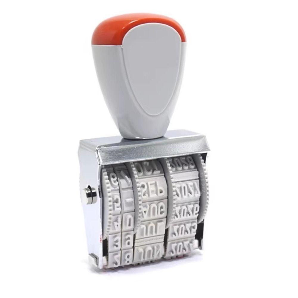 Rubber Date Stamp - 実用的なデジタル日付ホイールスタンプ調整可能なクリアインプリントセルフインキングゴム日付スタンプDIYクラフトヴィンテージ日付回転スタンプ