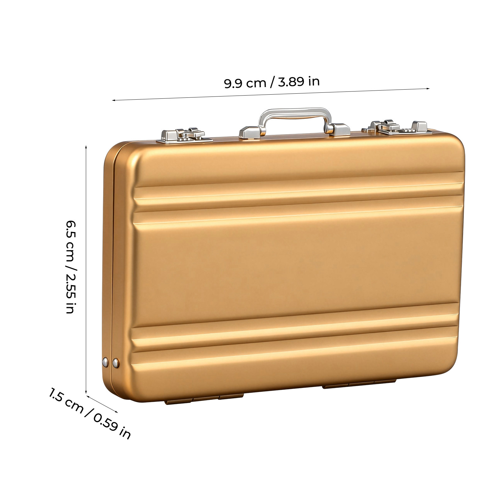 名刺ボックス アルミ製 スタイリッシュな金属デザイン スナッ - Card Index Box のレビューと価格