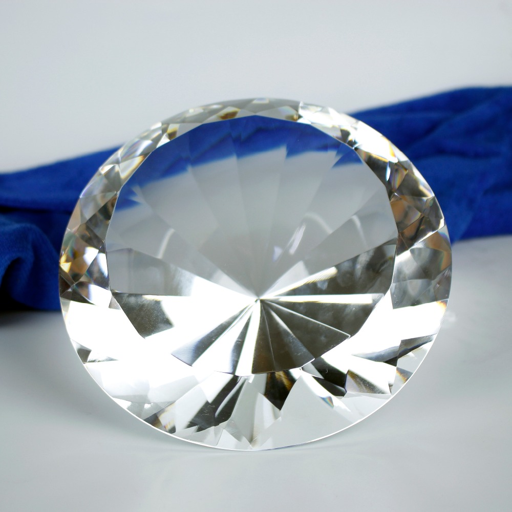 150 ミリメートル透明光学結晶ダイヤモンドガラス文鎮として - Paper Weight Crystal のレビューと価格