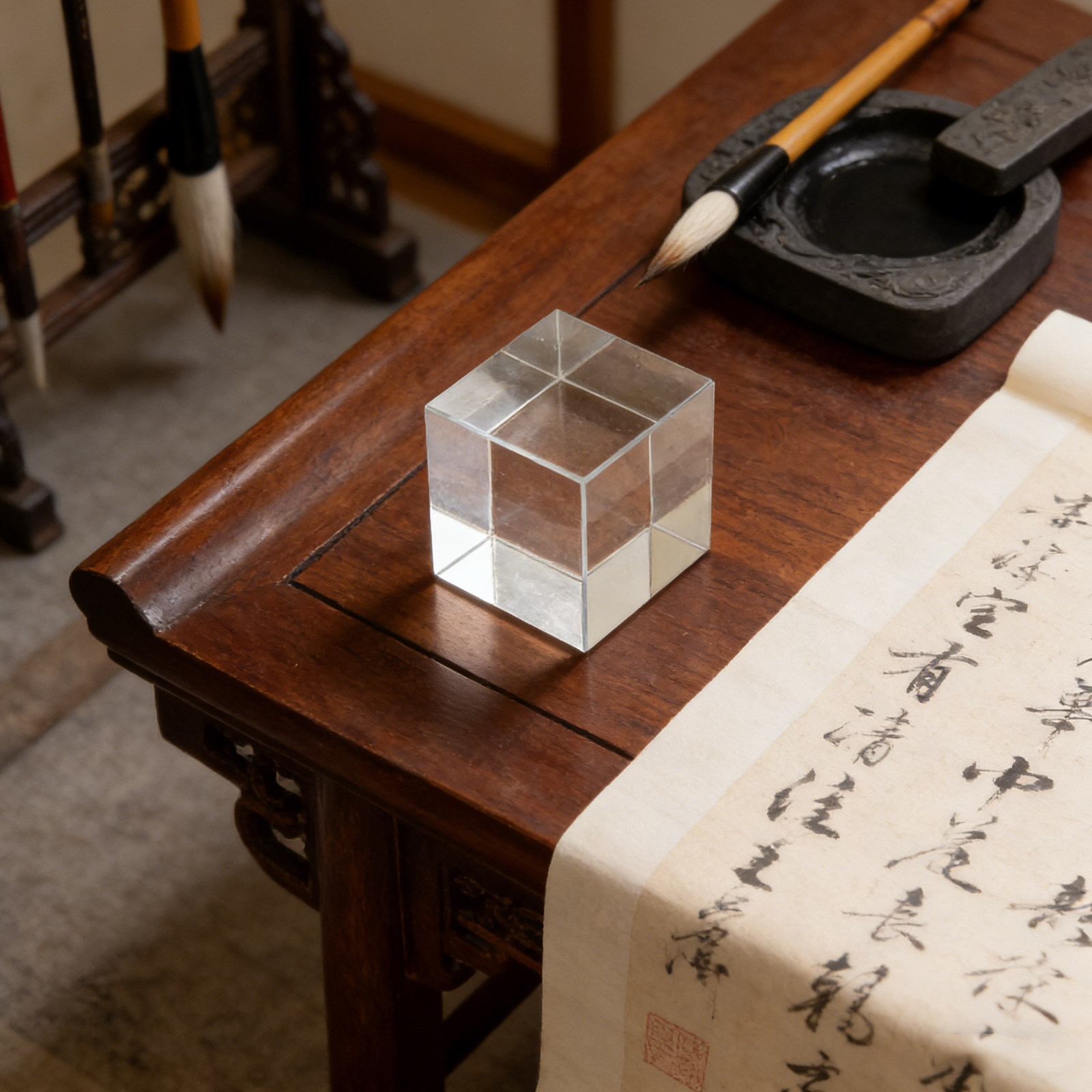 正方形クリスタルペーパーウェイト 透明な重いガラス製ペーパー - Book Weight Glass のレビューと価格