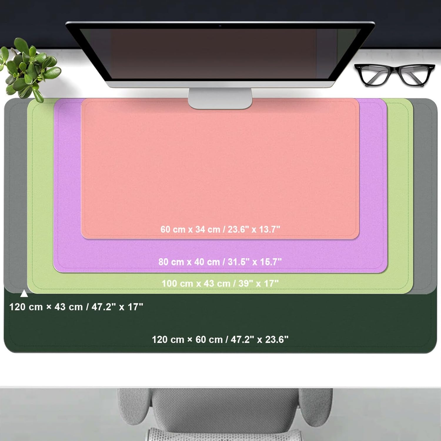 39.4x17インチ レザーデスクパッドプロテクター、滑り止 - Leather Desk Pad のレビューと価格