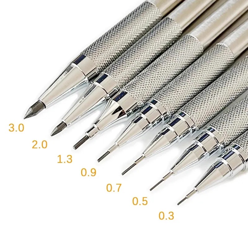 プロ仕様金属製スケッチ用シャープペンシル 0.3/0.5/0 - Mechanical Pencil 0.3 のレビューと価格