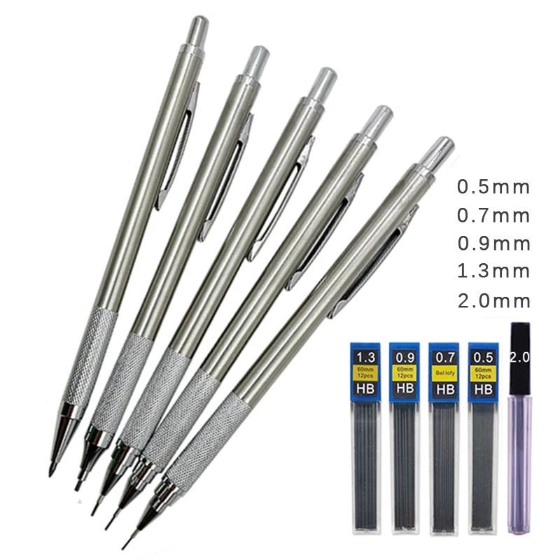 プロ仕様金属製スケッチ用シャープペンシル 0.3/0.5/0 - Mechanical Pencil 0.3 のレビューと価格
