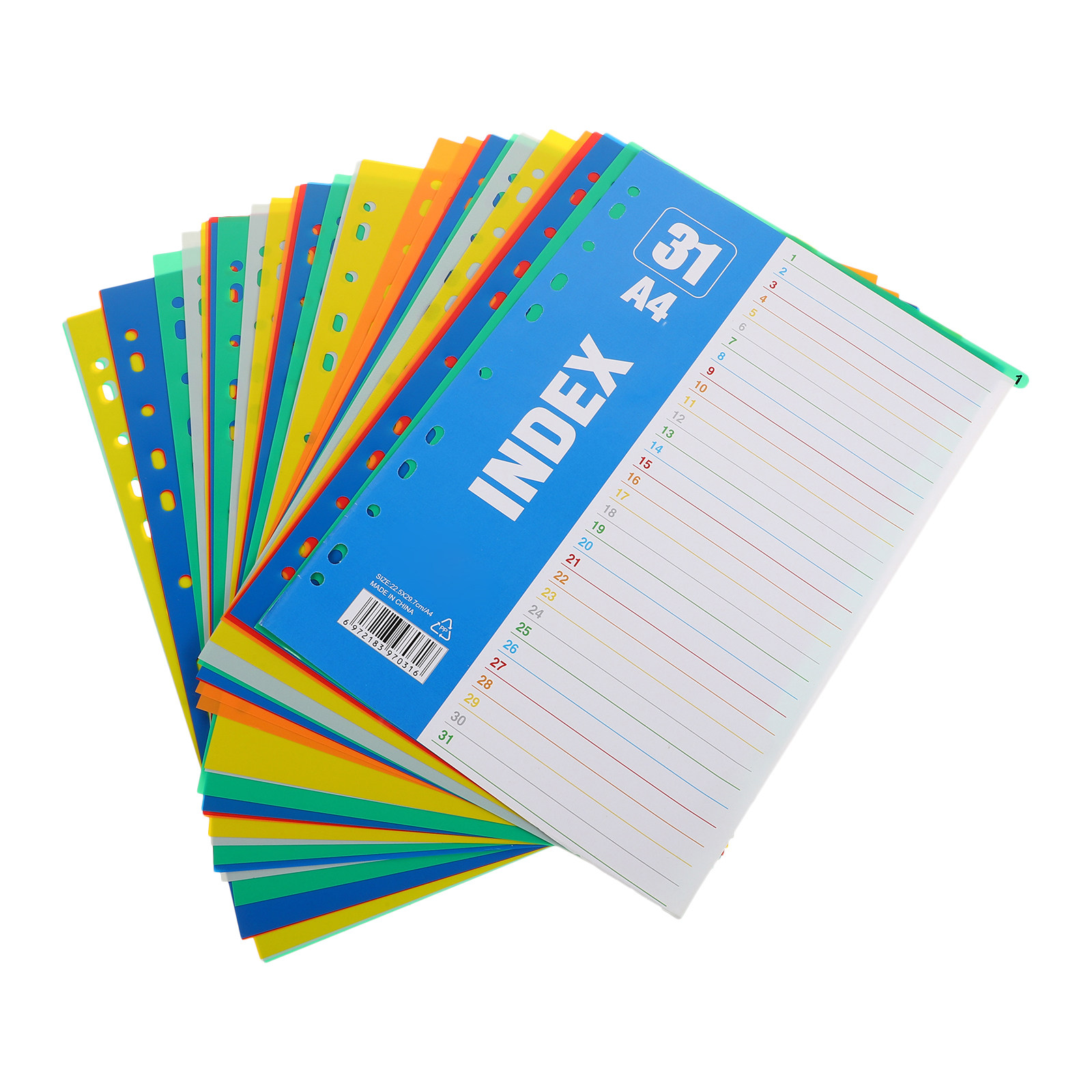 A4サイズ11穴プラスチックインデックスディバイダー、1-3 - Tab Divider A4 のレビューと価格