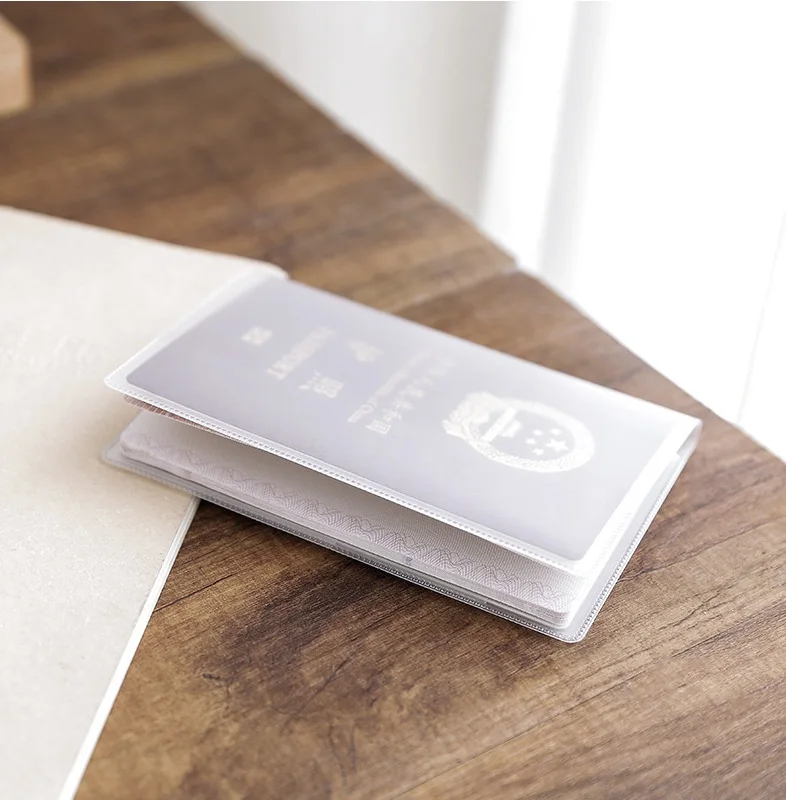 3 個新しいパスポート保護カバー透明つや消し PVC 防水ケ - Index Card Holder のレビューと価格