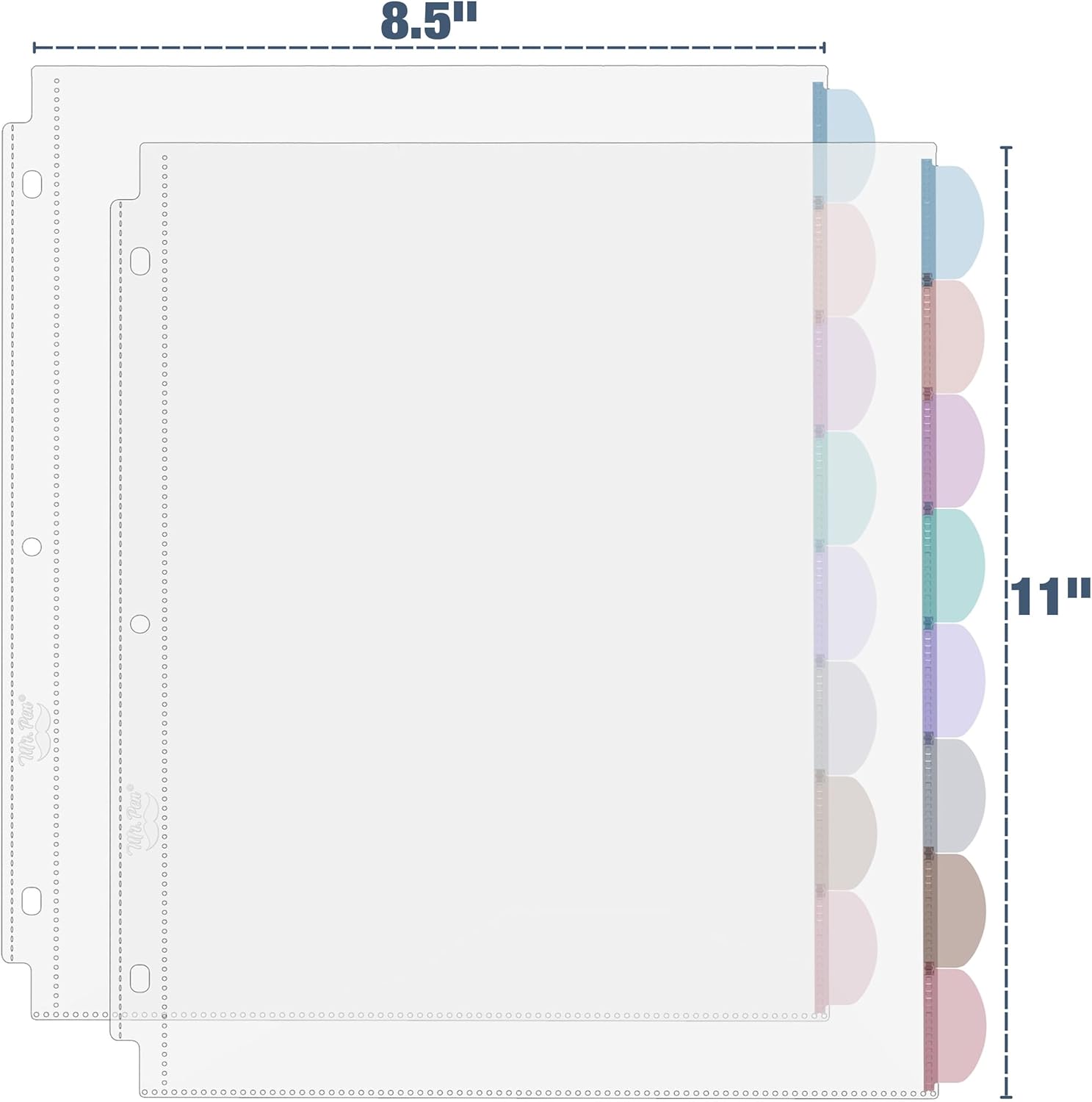 A4 クリアシートプロテクター タブ付き、8タブ、2セット、 - Tab Divider A4 のレビューと価格