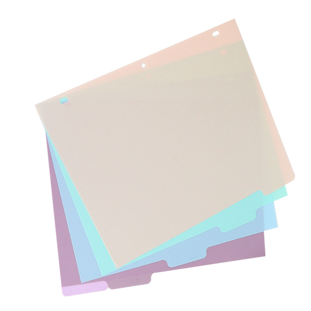 1 セットバインダーディバイダー A4 つや消し PP マル - Tab Divider A4 のレビューと価格