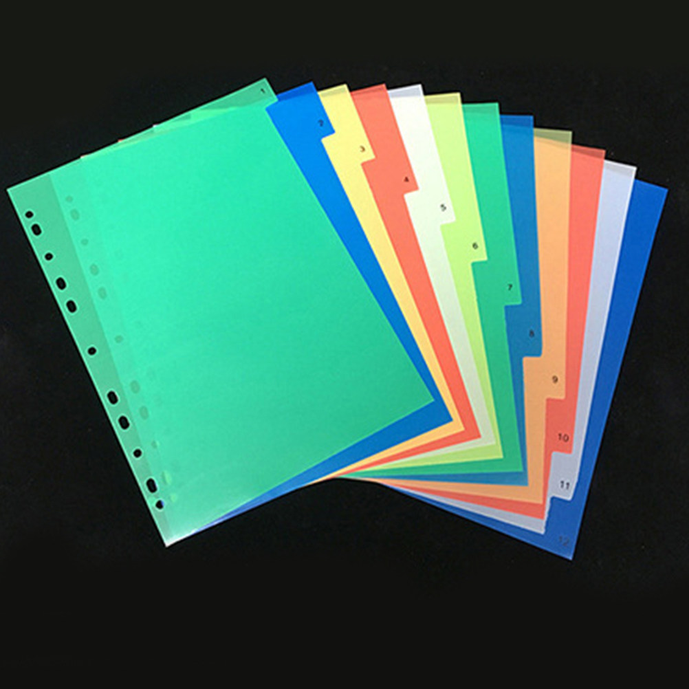 40 個 A4 明るい色のインデックスタブディバイダー挿入可 - Tab Divider A4 のレビューと価格