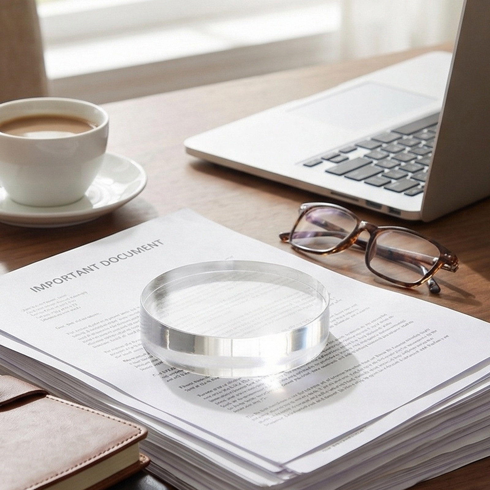 クリアクリスタルガラスペーパーウェイト、丸型3.15インチ、 - Paper Weight Crystal のレビューと価格