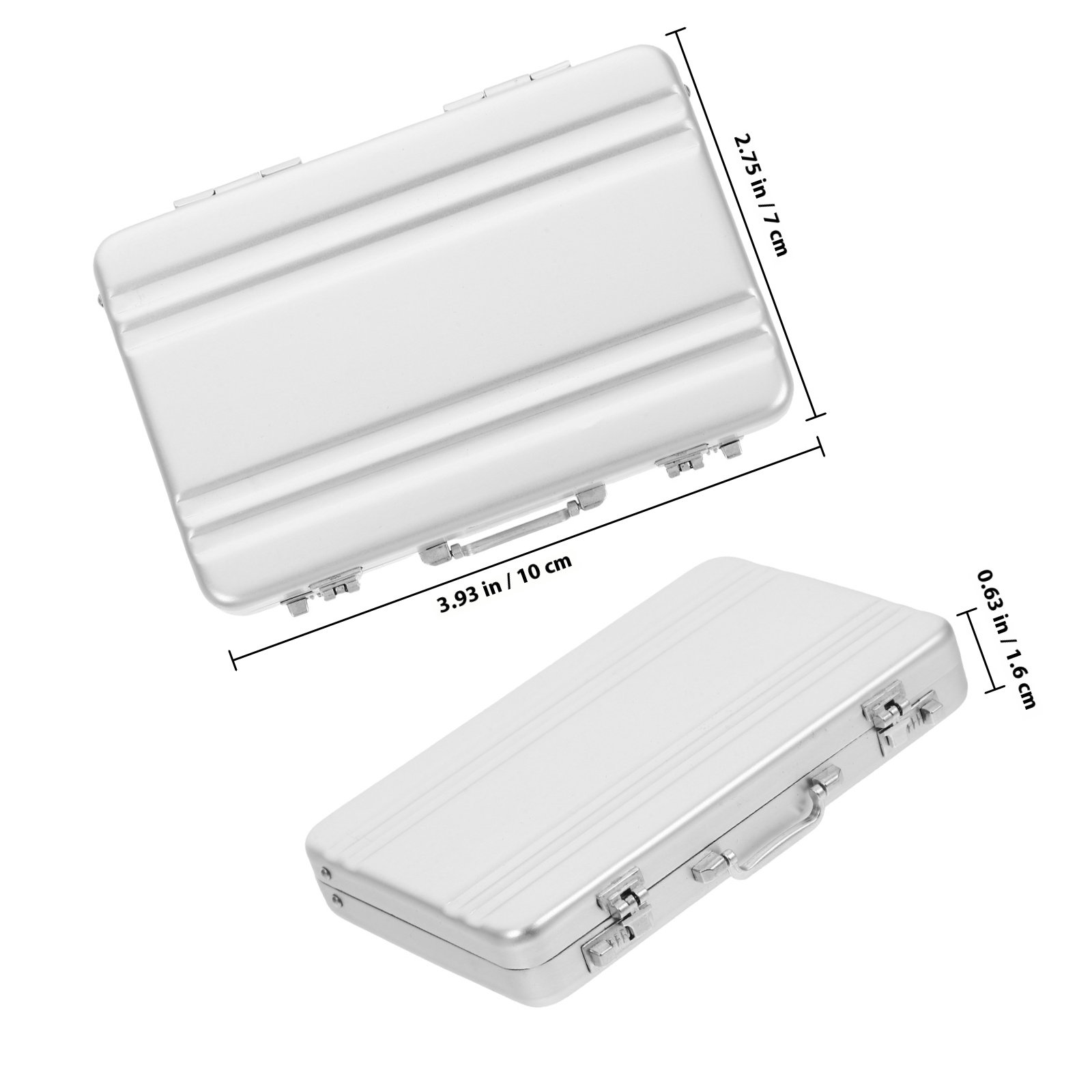 コンパクトなアルミ合金製カードホルダーボックス、薄くて丈夫な - Card Index Box のレビューと価格