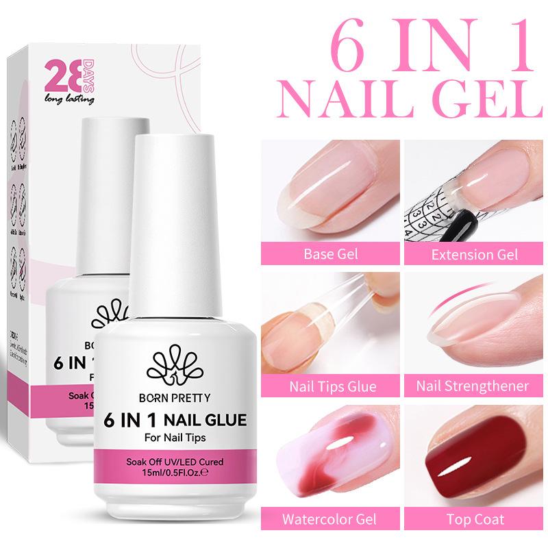 15ml 6 in 1 多機能エクステンションネイルUVジェ - Gel Refill Pack のレビューと価格