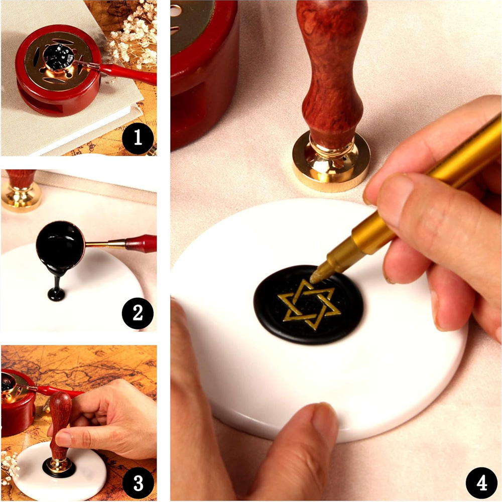 パーソナライズワックスシーリングスタンプ カスタムウェディン - Wax Seal Stamp Set のレビューと価格