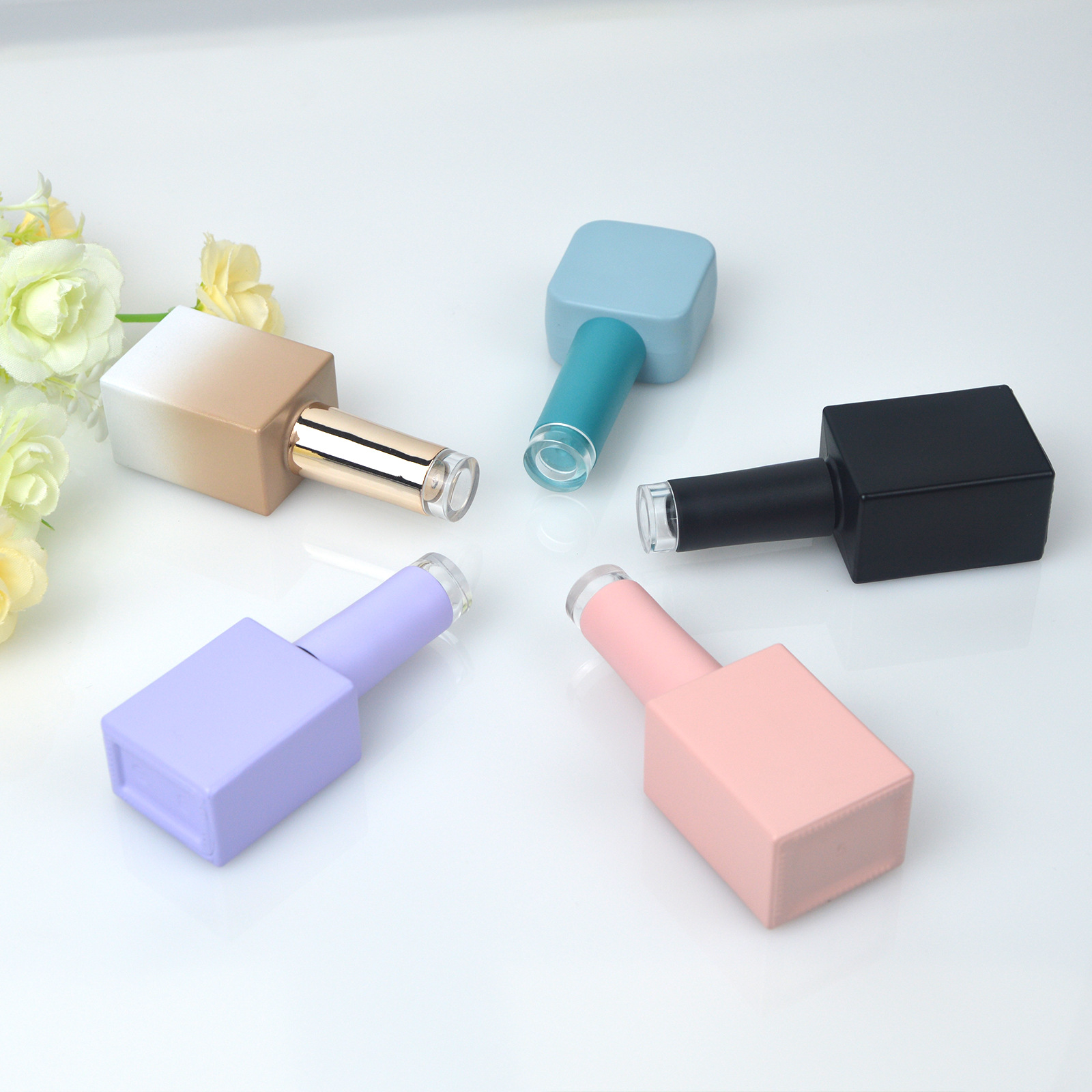 空のマニキュアボトル,10ml,15ml,DIY,平底容器, - Gel Refill Pack のレビューと価格