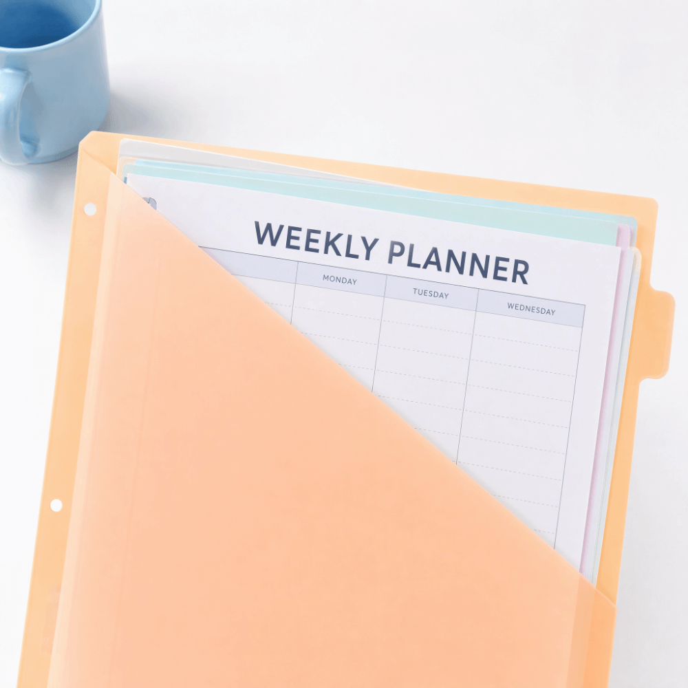 耐久性のあるバインダーディバイダー プラスチック製 書き消し - Tab Divider A4 のレビューと価格