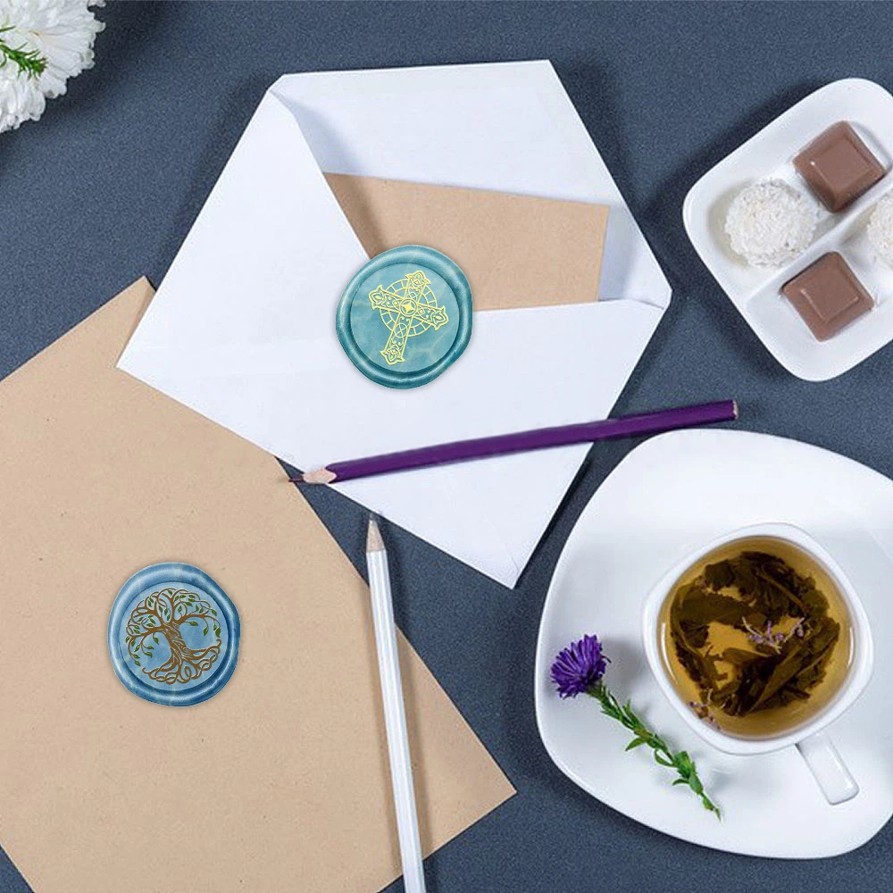 クリエイティブムーンラビットクロスドラゴン生命の樹ワックスシ - Wax Seal Stamp Set のレビューと価格