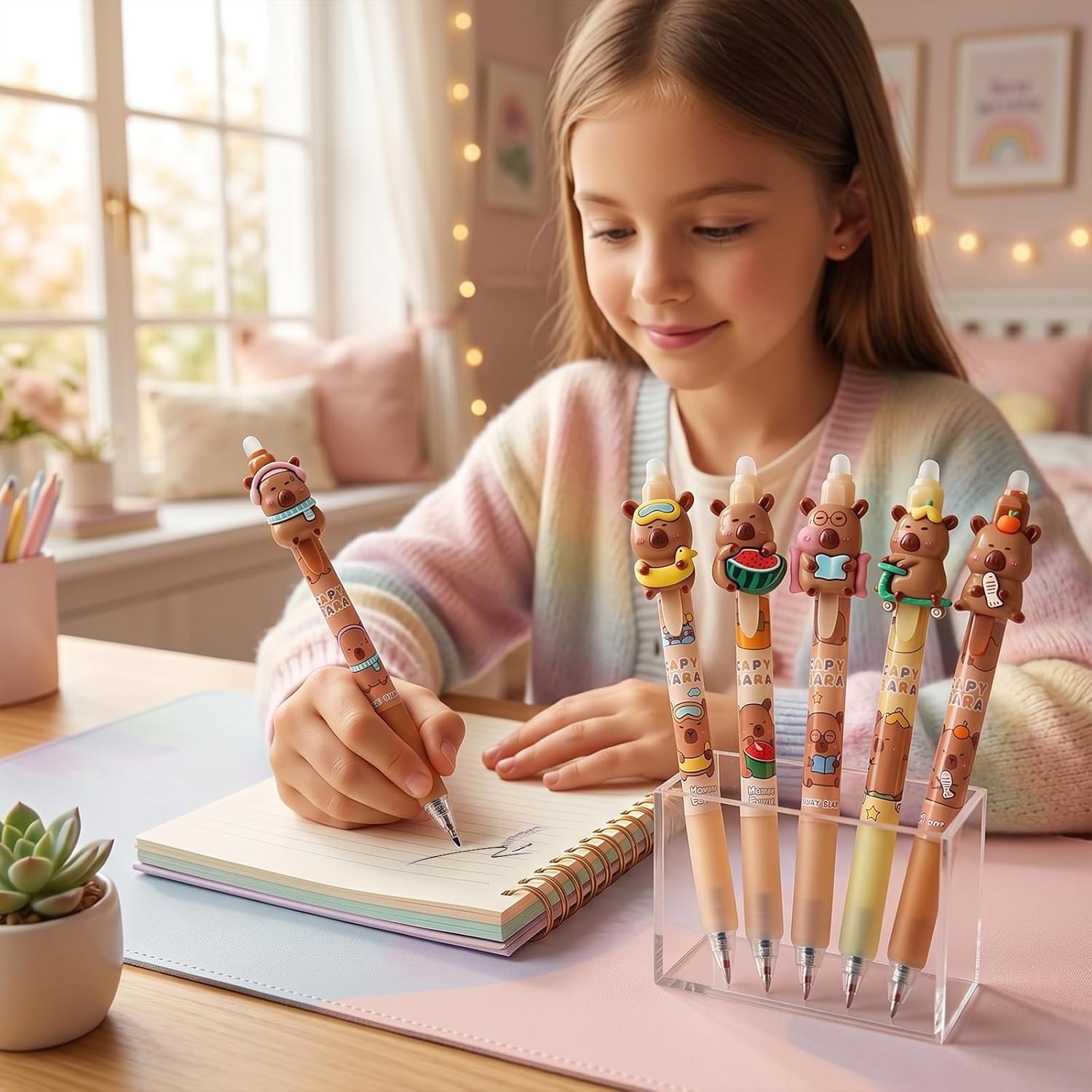 かわいいカピバラ消せるペン、0.5mm繰り出し式細字、滑らか - Correction Pen Fine のレビューと価格