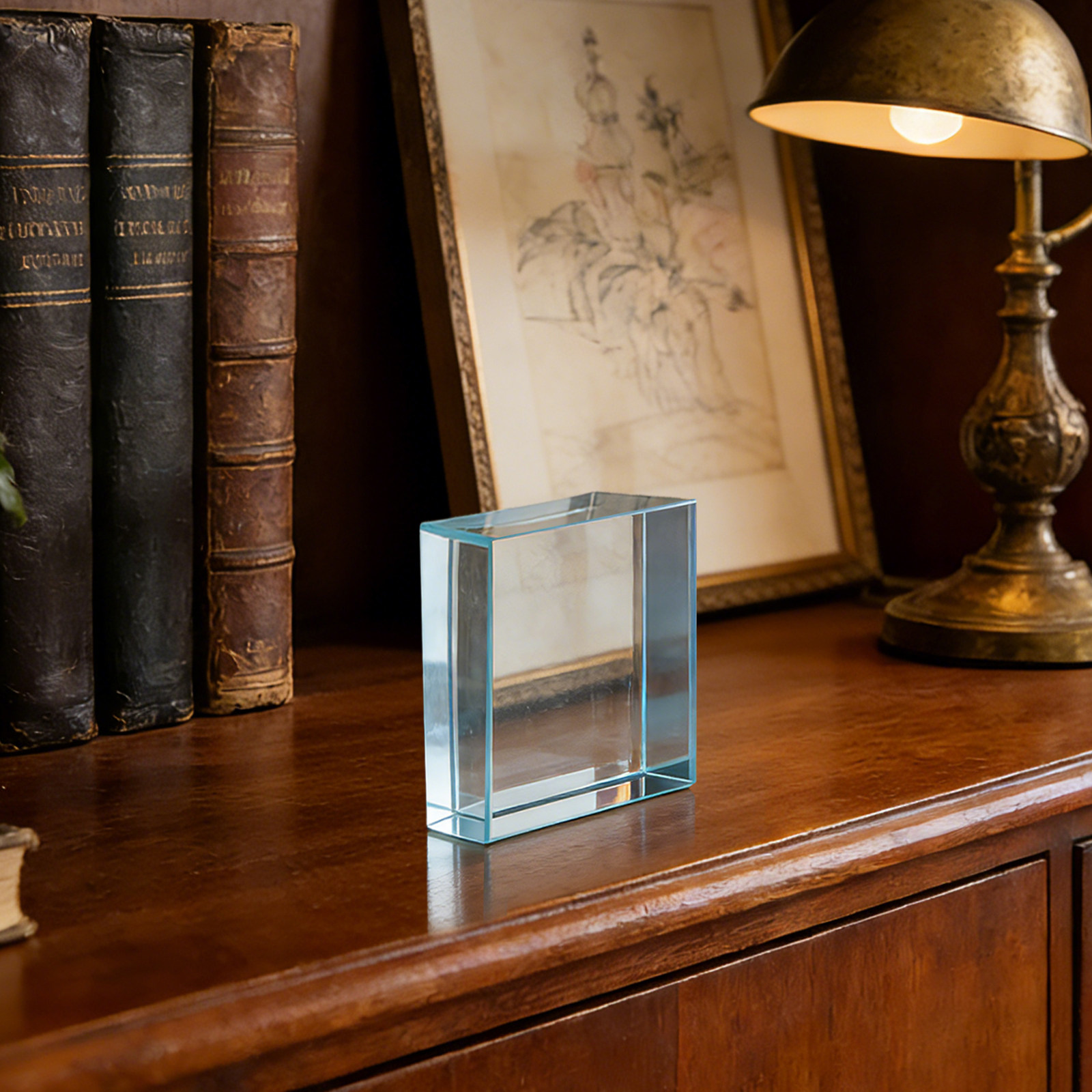 透明なクリスタルスクエアペーパーウェイトガラスブロック、オフ - Paper Weight Crystal のレビューと価格