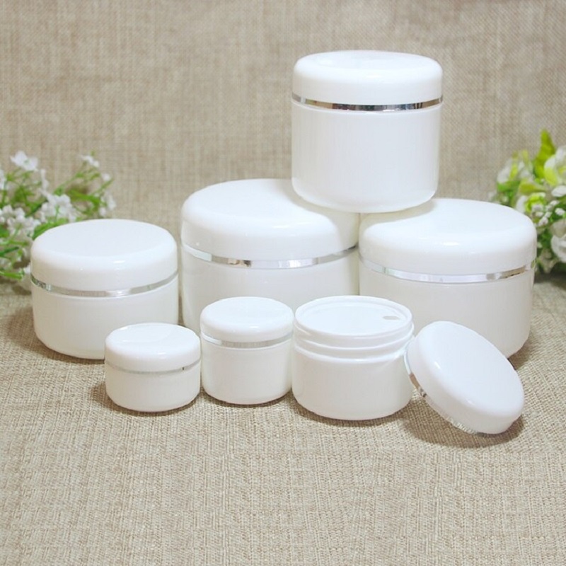 50gの白いプラスチック製ボトルポットジャー、シルバーライン - Gel Refill Pack のレビューと価格
